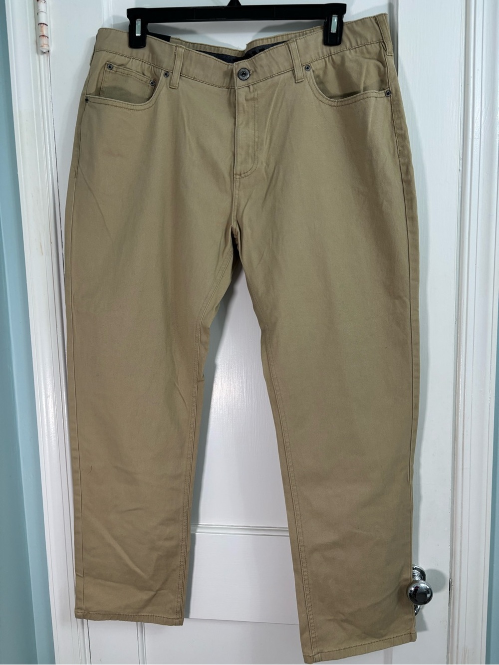 Men's Khaki Stretch Chino Pants - Classic Casual Wear